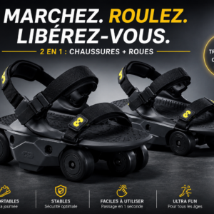 Chaussures Robotiques à Roues avec Algorithme de Marche IA — City Walk ou Tout-Terrain