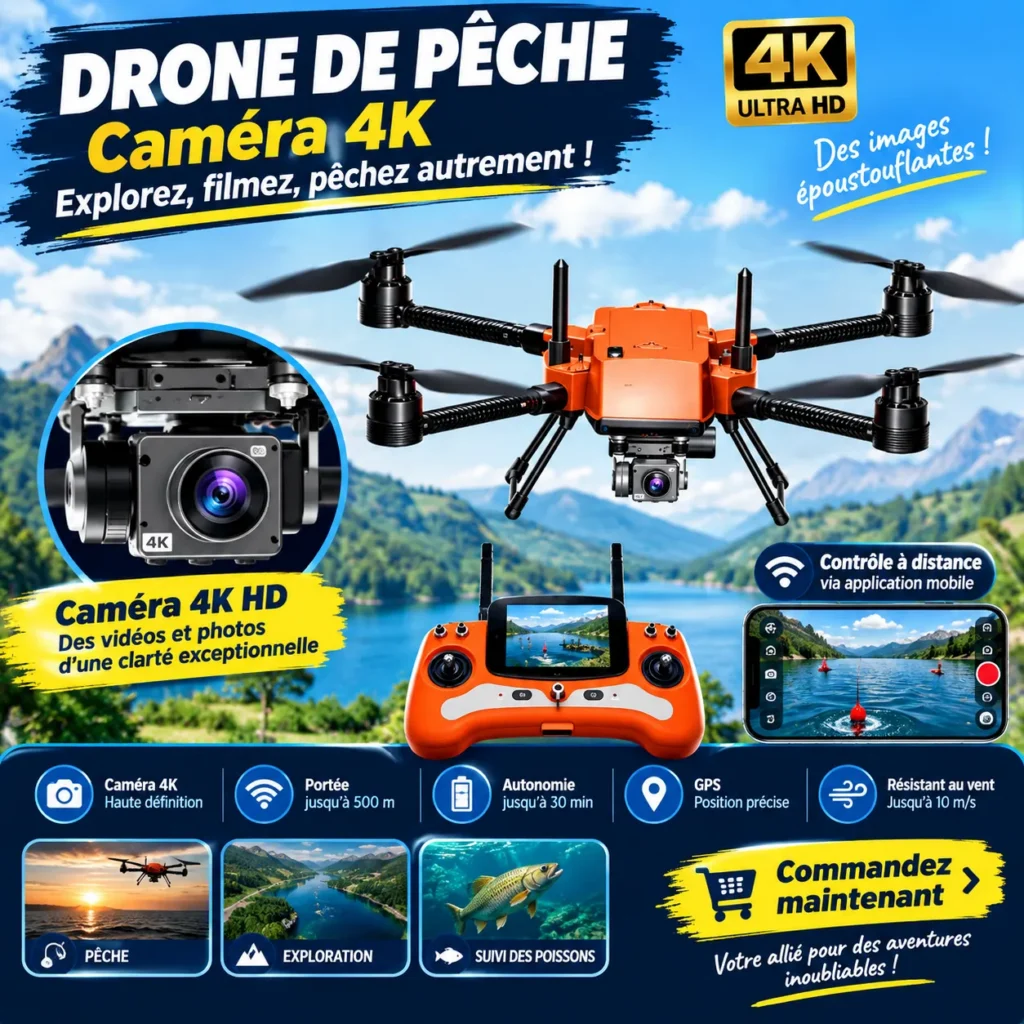 Drone de Pêche Professionnel / Dépose ton Appât au Large, Reste au Sec