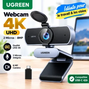 UGREEN 4K Webcam / Des Visios Enfin Nettes, Mise au Point Auto