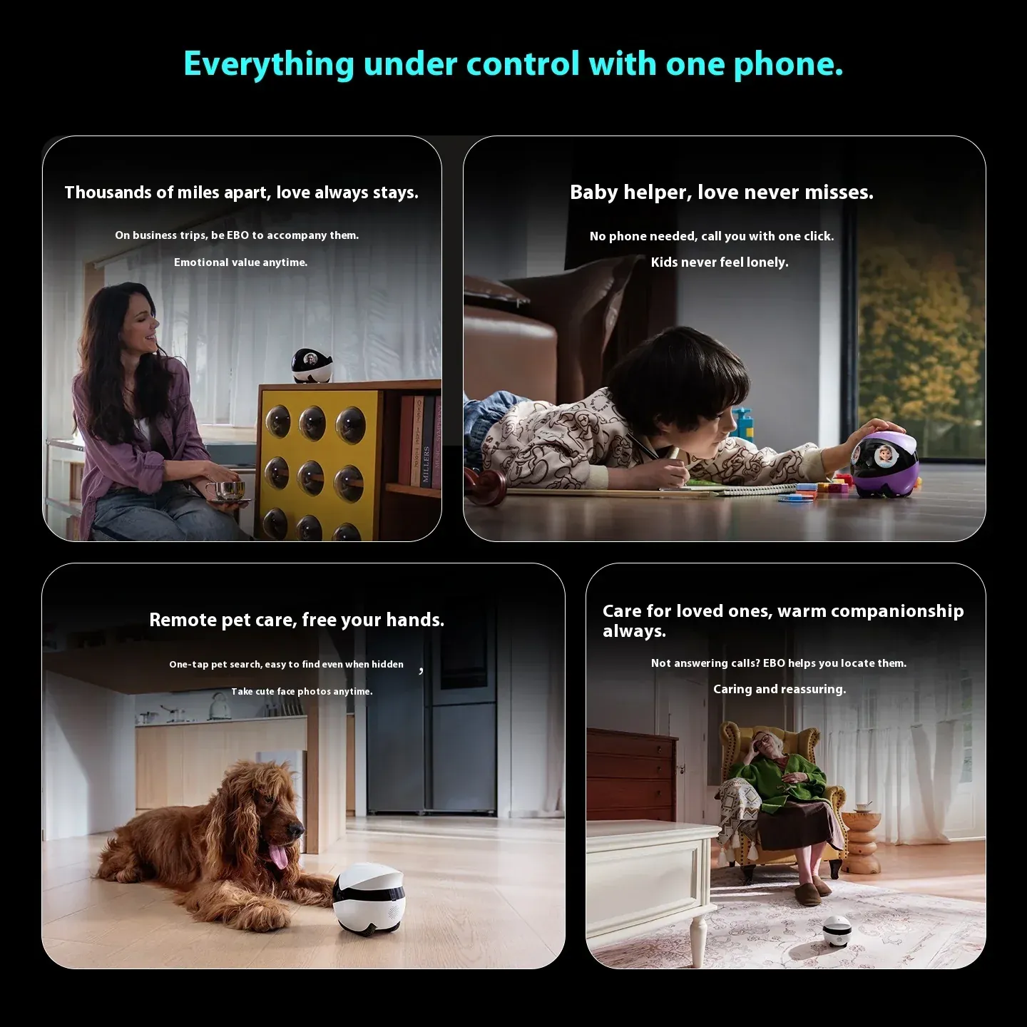 Enabot Air 2 Plus / Robot Caméra Sans Fil, Interaction Animaux en Temps Réel – Image 5