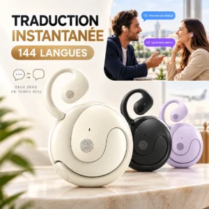Casque de Traduction IA 144 Langues / Traduction Bidirectionnelle en Temps Réel